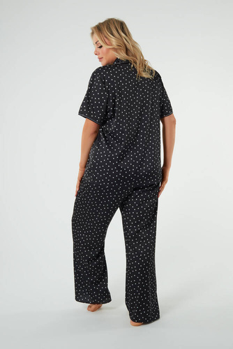 Piżama Damska krótki rękaw, długie spodnie Ria Italian Fashion - druk 