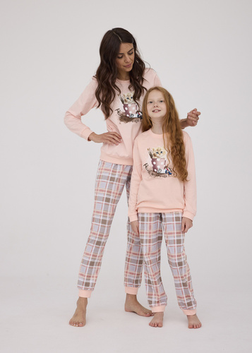 Piżama dziewczęca 594/178 592/178 Paint Cornette różowy