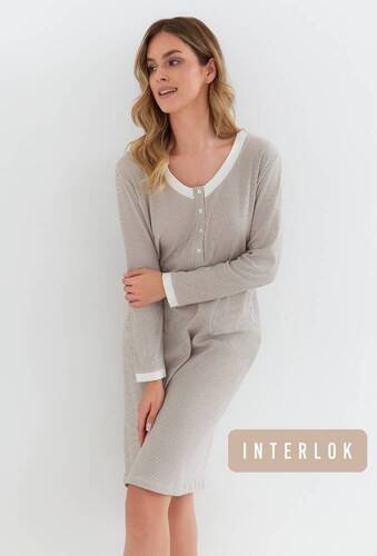 Koszula nocna 130 interlock Cana-brązowy