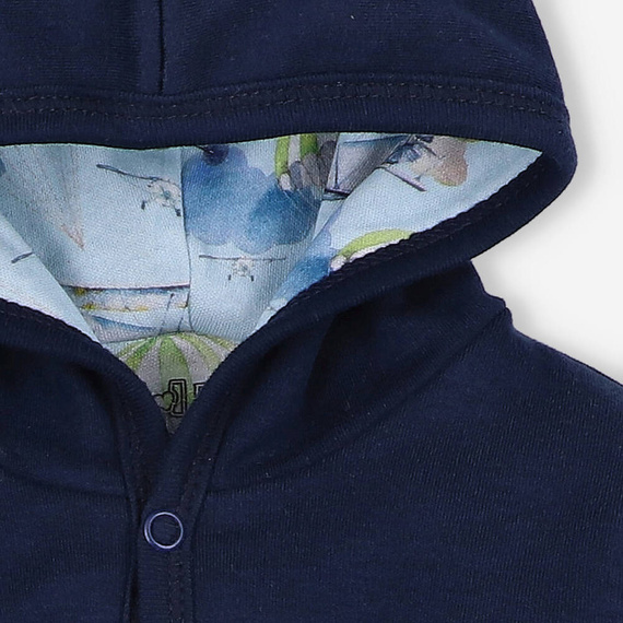 Bluza dresowa chłopięca Samoloty Nini granatowy