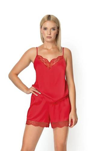 Piżama damska Zora Nipplex czerewony