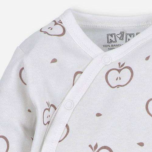 Body kopertowe z bawełny organicznej Happy Apples Nini druk