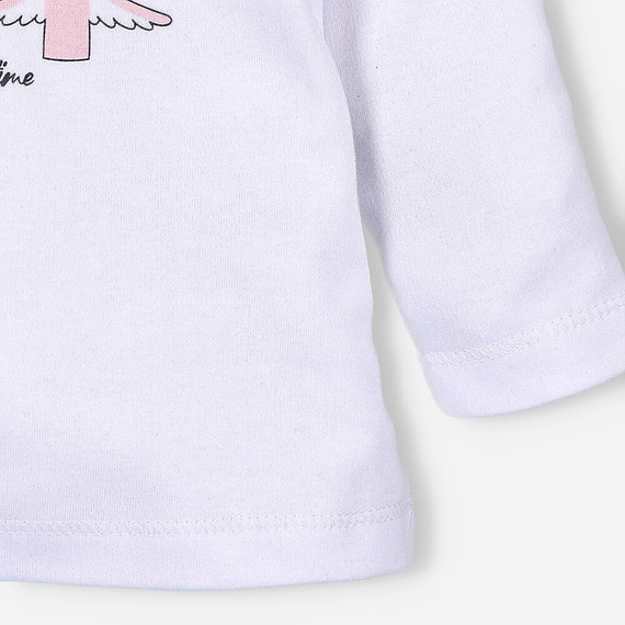 Bluzka z bawełny organicznej Jelonki Nini biały