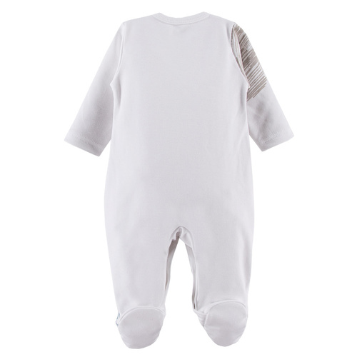 Pajac niemowlęcy ze stópkami Pacific Eevi - biały druk