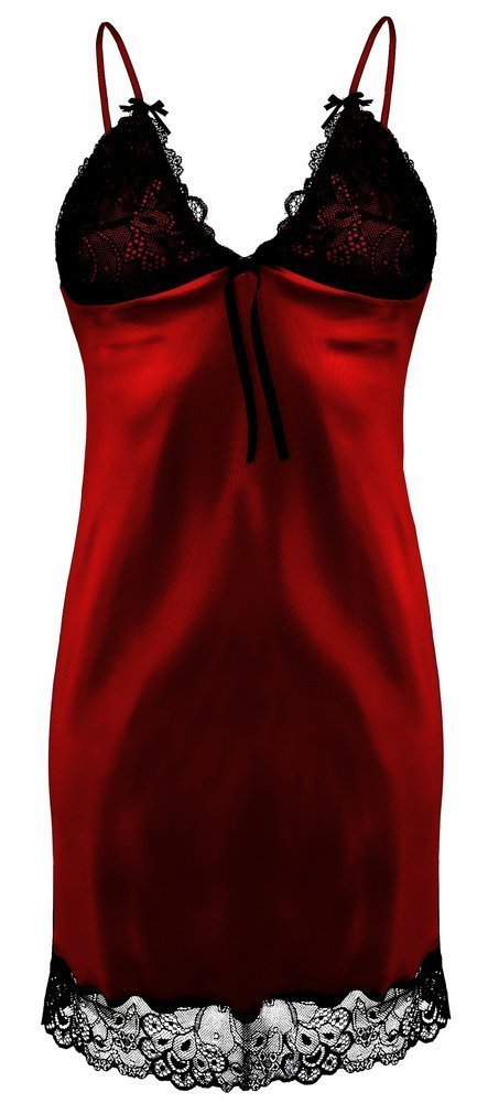 Karmen Halka satynowa koszulka damska DKaren - bordowy