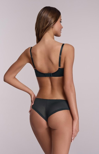 1030 Biustonosz Ava Petrol – semi soft na fiszbinach, haft kwiatowy