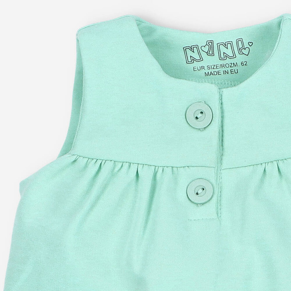 Sukienka z bawełny organicznej Bicycle Nini turkusowy