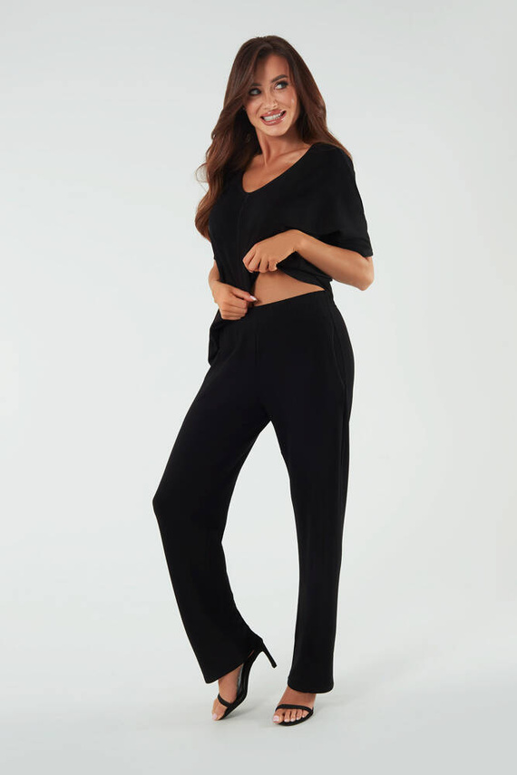 Spodnie damskie długie Soler Italian Fashion - czarny