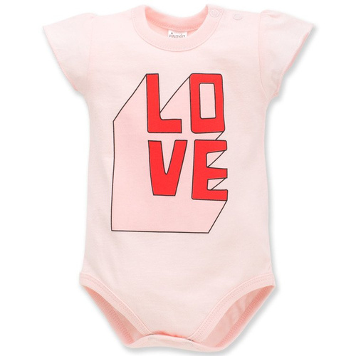 Body z krótkim rękawem "LOVE & LOVE" PINOKIO różowy