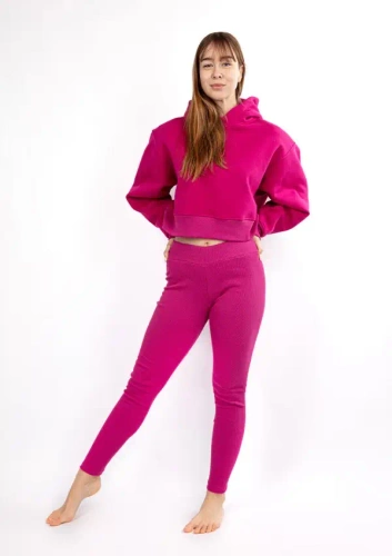 Komplet dresowy bluza+ legginsy DK-K-B13 Dkaren - fuksja