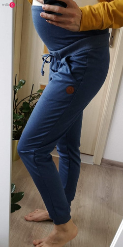 Dresowe spodnie ciążowe Milk&Love jasny szary melanż