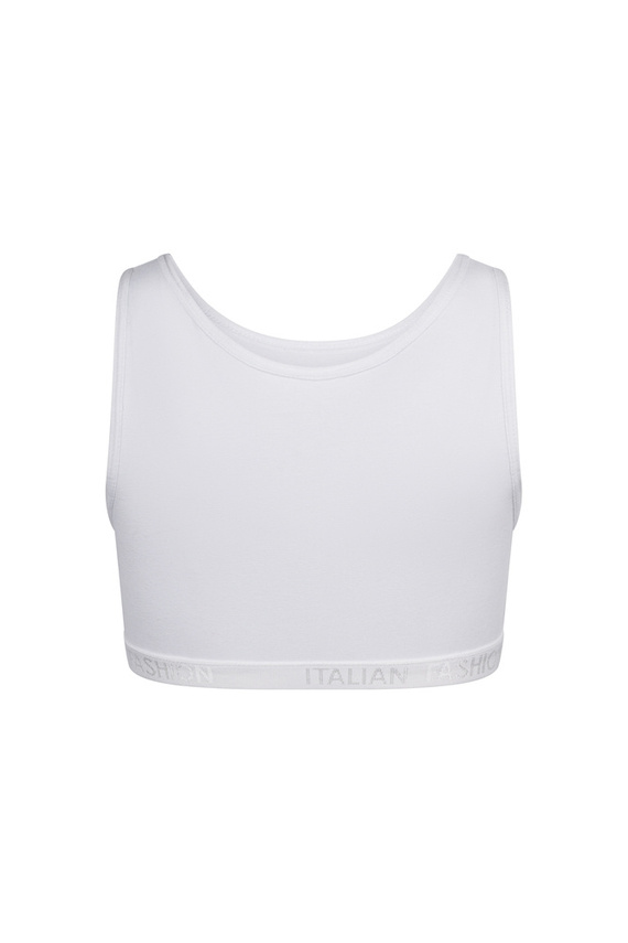 Stanik dziewczęcy, szerokie ramiączko Nikola Italian Fashion- biały