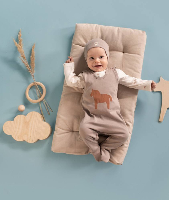 Śpiochy niemowlęce Wooden Pony Pinokio - beż