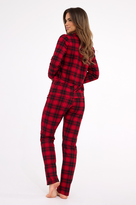 Cornette Tracy 482/423 – piżama damska bawełniana, rozpinana bluzka, w kratkę