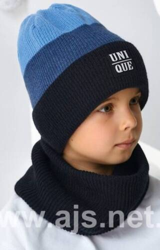 Komplet dla chłopca 46-520 czapka+tuba/komin Ajs