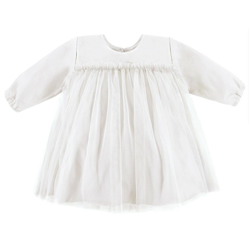 Sukienka tiul z długim rękawem Ceremony Eevi - ecru