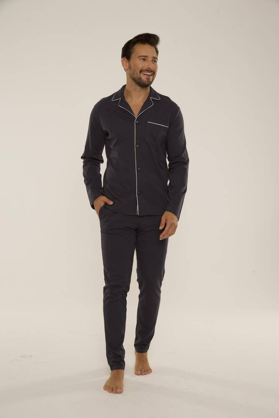 Piżama Męska 729 Norberto De Lafense - grafit