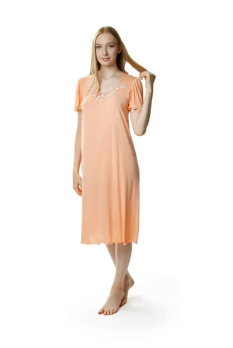 Koszula nocna damska 4112 Beatriz Mewa morelowy