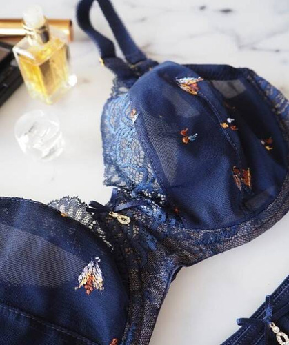 Biustonosz miękki braletka 19210 Bliss Mediolano - granatowy