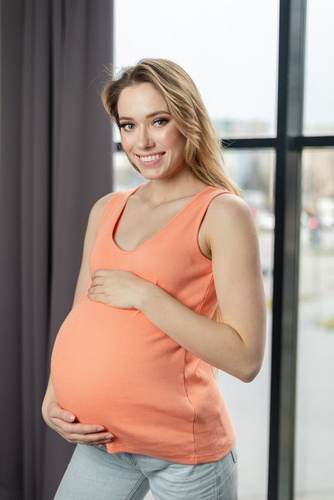 Bawełniany top 020 MIRACLE-koralowy