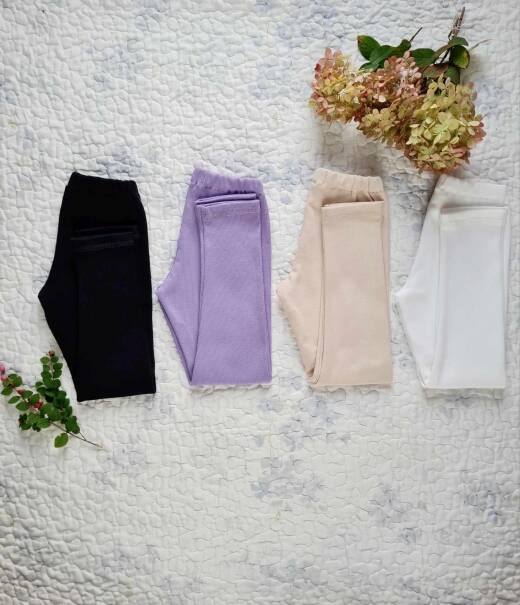 Legginsy prążek 3111P Marija  - ecru
