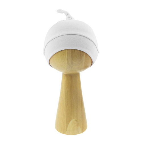 050 Czapeczka niemowlęca z węzełkiem "Basic" Nicol - biały