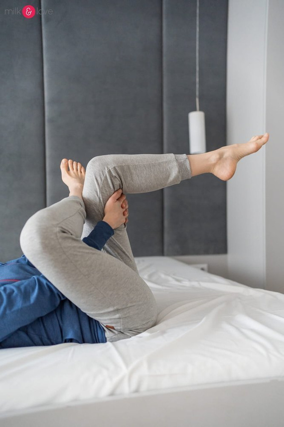 Dresowe spodnie ciążowe Milk&Love jasny szary melanż