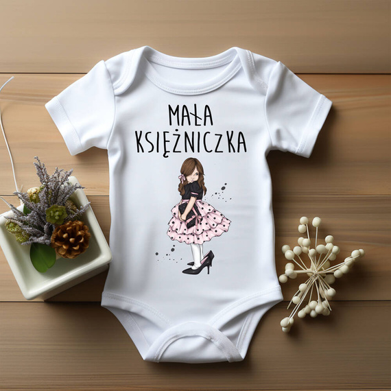 Body krótki rękaw "Mała księżniczka" Moocha biały