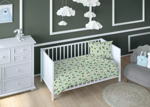 Pościel dziecięca 3807 C Kraina Snów bawełniana biedronki Karo 