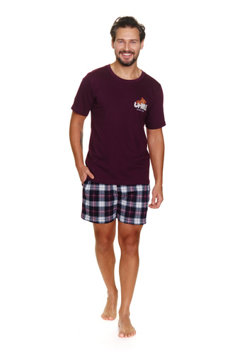 PMB.7201 Piżama Męska Doctor Nap - burgundy