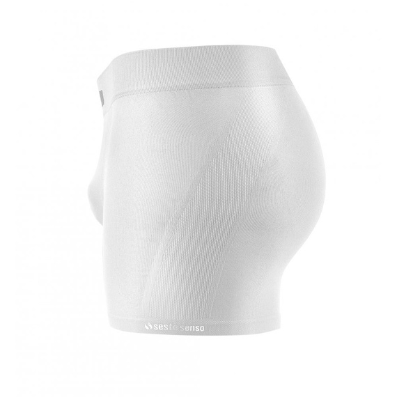 Bezszwowe bokserki męskie BM07 Solar Sesto Senso - biały