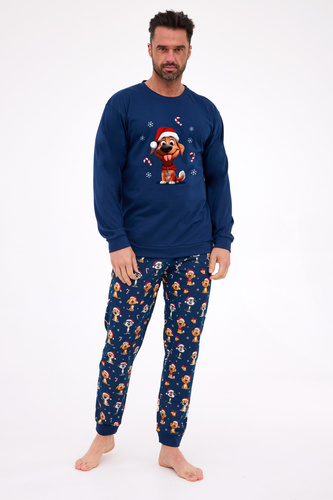 Cornette Dog 115/294 – męska piżama świąteczna z nadrukiem 
