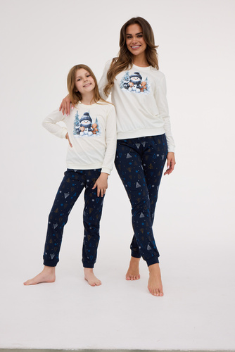 Cornette Snowy Day 721/427 – piżama damska bawełniana z długim rękawem | Styl i ciepło