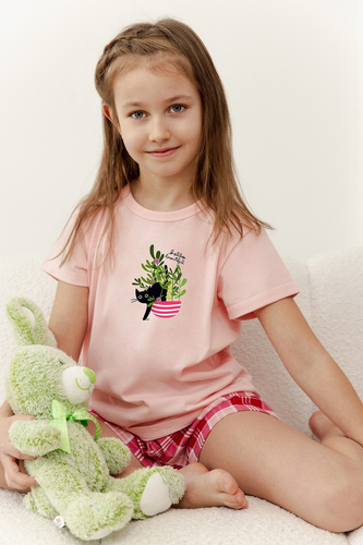 Piżama dla dziewczynki 3386 Veronica Taro - różowy