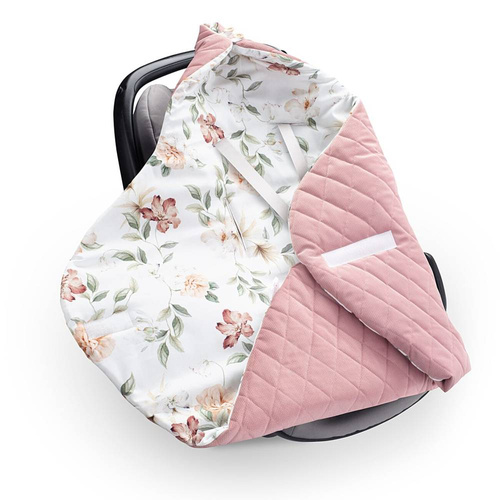 Kocyk do fotelika Boho Flowers Velvet Yosoy