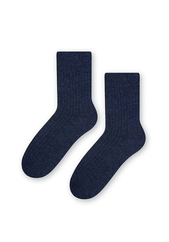 ART..093 Skarpety Damskie Wełniane Steven 028 szary melanż