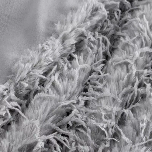 Koc narzuta włochacz Adore futrzak Eurofirany srebrny