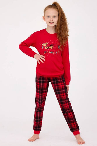 Piżama dziewczęca 592/174 594/174 Celebrate Cornette czerwony