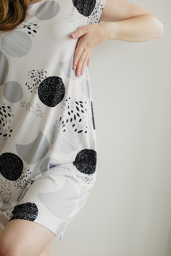 De Lafense 860 Amelia – koszula nocna damska z wiskozy, krótki rękaw