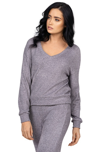 Sweter damski Chloe V01 Mona  grey melange