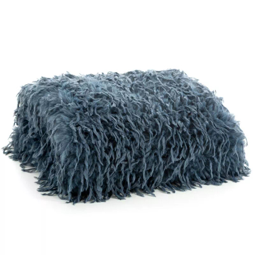 Koc narzuta włochacz Adore futrzak Eurofirany granatowy 