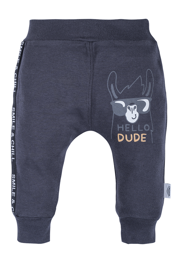 Spodnie niemowlęce "Hello Dude" Makoma niebieski