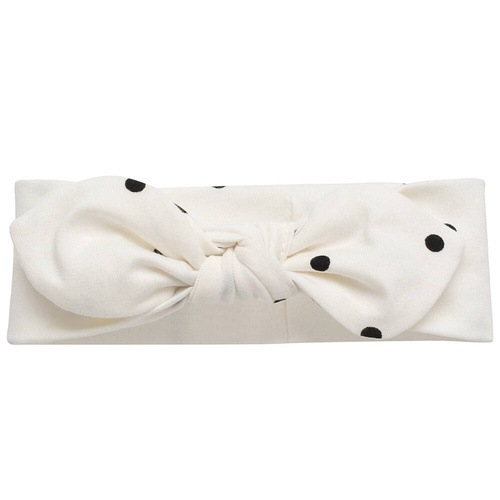 Opaska dziewczęca Tres Bien Pinokio - ecru groszki