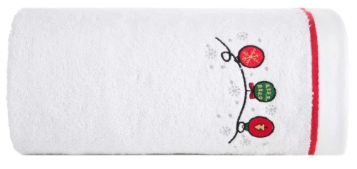 Ręcznik świąteczny bombki Gerda 2 Eurofirany biały 