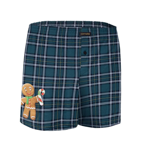 Bokserki męskie świąteczne 015/14 Cookie 6 Cornette - zielony