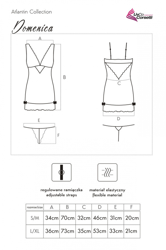 Komplet damski Domenica LC 90505 LivCo Corsetti Fashion