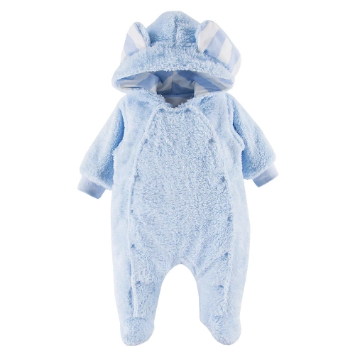 Pajac z kapturem kombinezon Mellow Eevi -błękitny