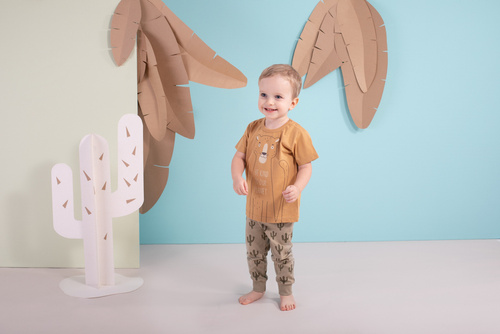 Legginsy Free Soul Pinokio- zielony druk