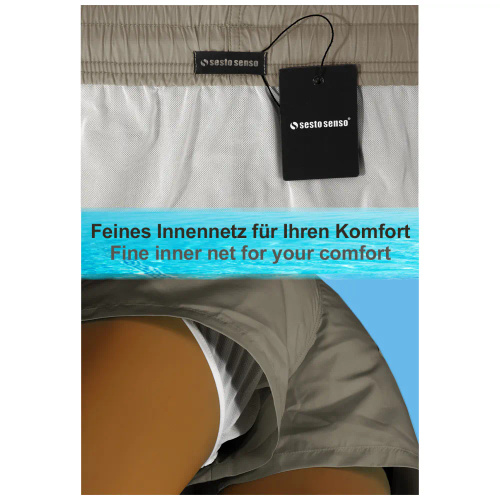 Szorty kąpielowe SZ2408 Sesto Senso khaki