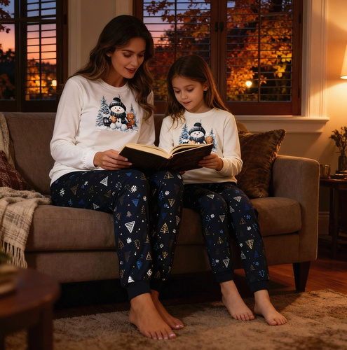 Cornette Snowy Day 721/427 – piżama damska bawełniana z długim rękawem | Styl i ciepło